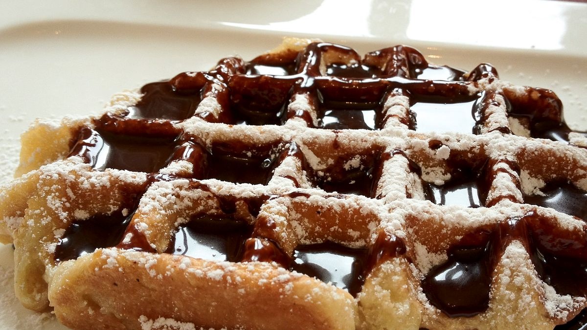 Mrożone gofry z kawałkami czekolady