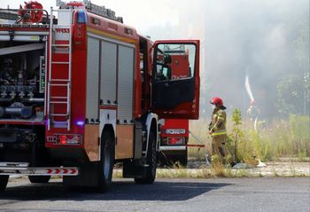 Dąbrowa: Ogromny pożar na Dolnym Śląsku. Płonie fabryka z meblami