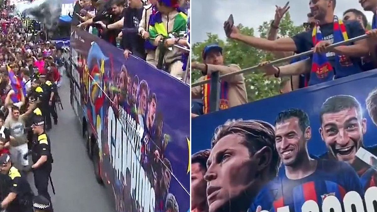 Twitter / twitter.com/FCBarcelona/twitter.com/sport / Parada mistrzowska FC Barcelony