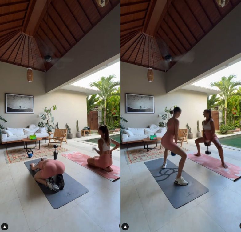 Julia Wieniawa ćwiczy na Bali