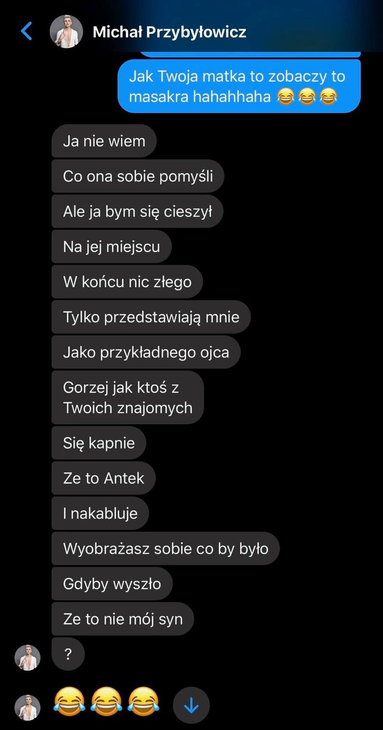 Matka "syna" polskiego Kena ujawnia ich prywatną korespondencję