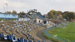 Chorzów: Trybuna główna i budynek klubowy stadionu znikają w oczach. Zobaczcie zdjęcia z Cichej