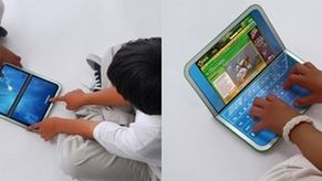 Koncepcja - laptop z dwoma dotykowymi ekranami 1