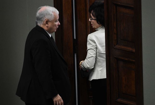 Jarosław Kaczyński i Elżbieta Witek