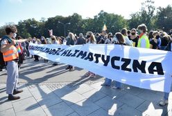 Warszawa. Trwa protest "Cała Polska dla sprawiedliwości klimatycznej"