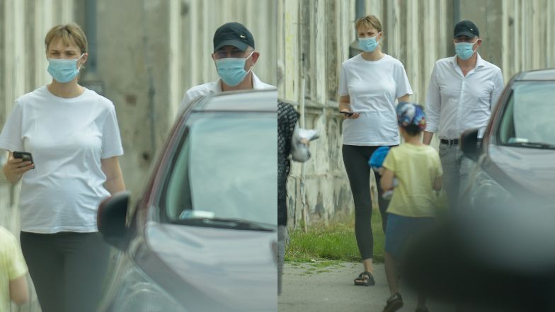 Troskliwy Krzysztof Ibisz towarzyszy ciężarnej żonie podczas wizyty u lekarza (ZDJĘCIA)