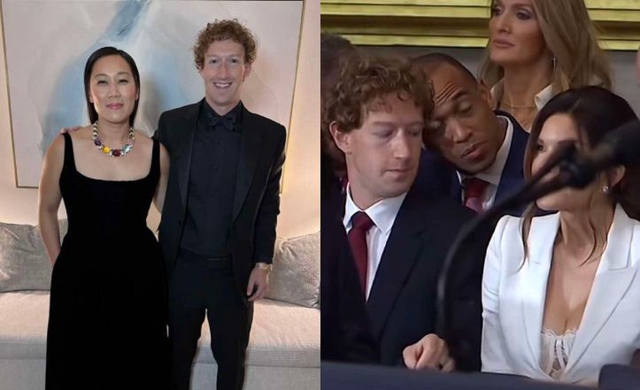 Mark Zuckerberg wpatruje się w dekolt Lauren Sanchez