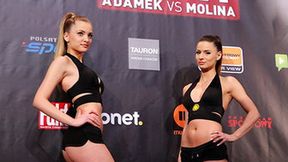Ring girls gali Polsat Boxing Night V podczas ceremonii ważenia (galeria)