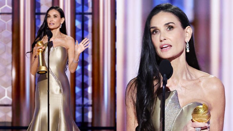 Demi Moore shines at 2025 Golden Globes with first win