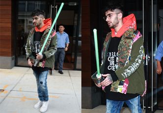 Zayn Malik przechadza się po ulicy z mieczem świetlnym