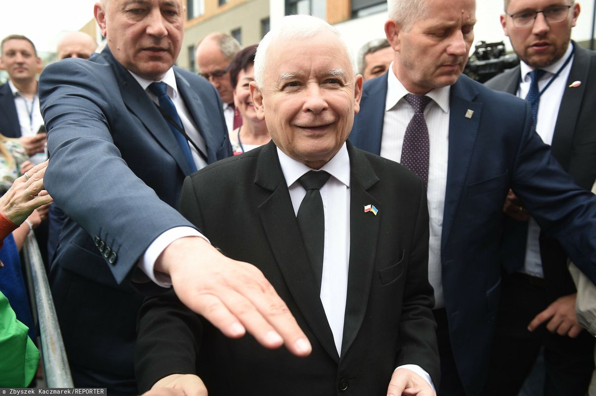 Jarosław Kaczyński na kongresie PiS w Markach