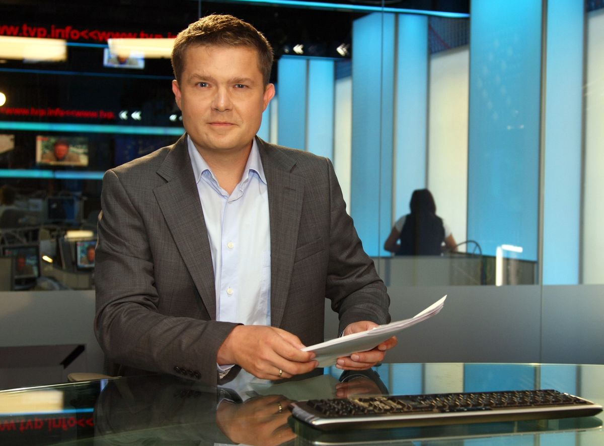 Sławomir Siezieniewski w studio TVP Info w 2008 r.