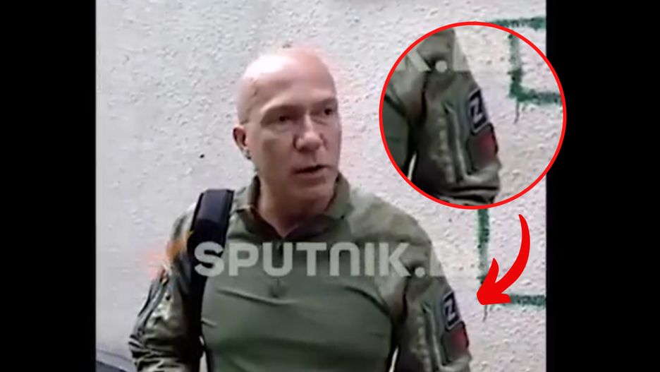 Szef białoruskiego Czerwonego Krzyża wystąpił w rosyjskich symbolach wojennych