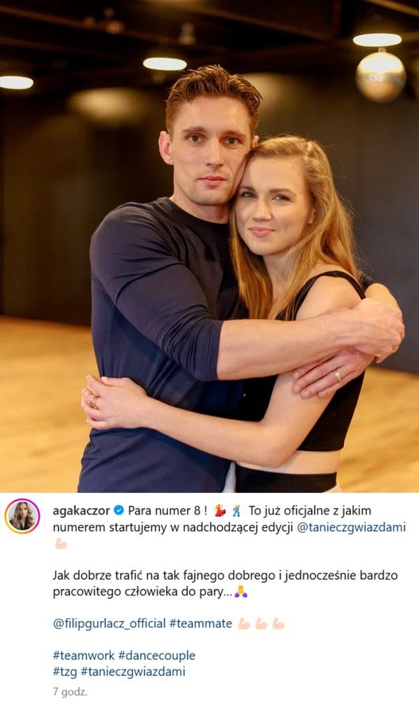 Filip Gurłacz i Agnieszka Kaczorowska