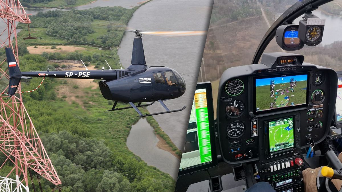 Śmigłowce PSE patrolują trasę połączenia elektroenergetycznego