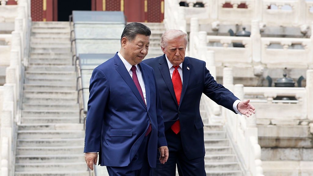 U.S. President Trump Meets With China's President Xi And Attends State Banquet
BEIJING, CHINA - MAY 14: U.S. President Donald Trump and Chinese President Xi Jinping visit the Temple of Heaven on May 14, 2026 in Beijing, China. President Trump is meeting with President Xi Jinping in Beijing to address the Iran conflict, trade imbalances, and the Taiwan situation while establishing new bilateral boards for economic and AI oversight. (Photo by Alex Wong/Getty Images)
Alex Wong