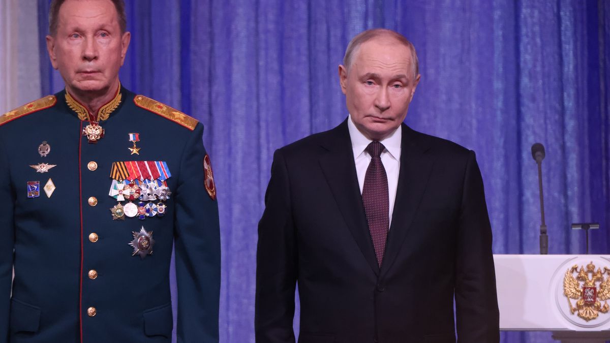 Russian President Vladimir Putin Attends Concert In the Kremlin To Mark National Guard Day
MOSCOW, RUSSIA - MARCH 27: Russian President Vladimir Putin (R) and National Guard Service's Director Viktor Zolotov (L) attend a ceremony at the State Kremlin Palace, on March 27, 2026 in Moscow, Russia. Putin visited an event at the Kremlin, marking the 10th anniversary of the National Guard Service, also known as Rosgvardiya. (Photo by Contributor/Getty Images)
Contributor