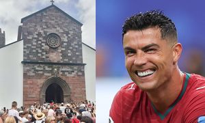 TŁUMY pod katedrą na Maderze. Myśleli, że przyszli na ślub Ronaldo i Georginy, a tam... INNA PARA. Cristiano ROZBAWIONY (FOTO)