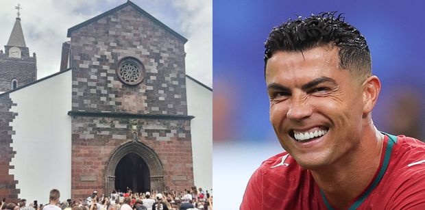 TŁUMY pod katedrą na Maderze. Myśleli, że przyszli na ślub Ronaldo i Georginy, a tam... INNA PARA. Cristiano ROZBAWIONY (FOTO)