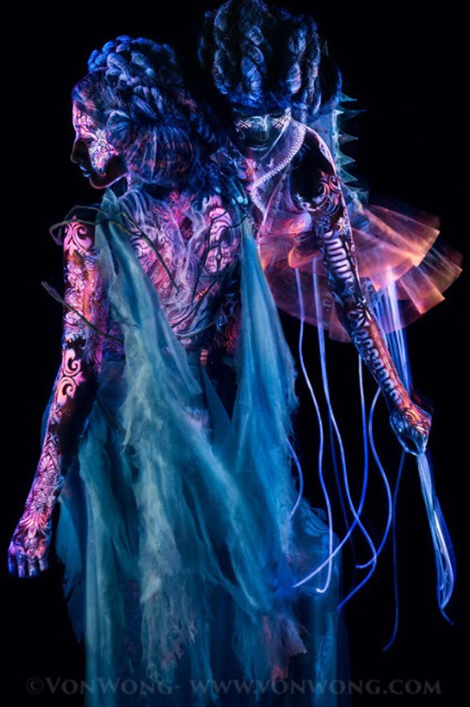 Body art sfotografowane w ultrafiolecie 3