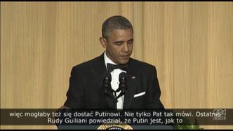 Obama rzuca żartami podczas obiadu dla korespondentów