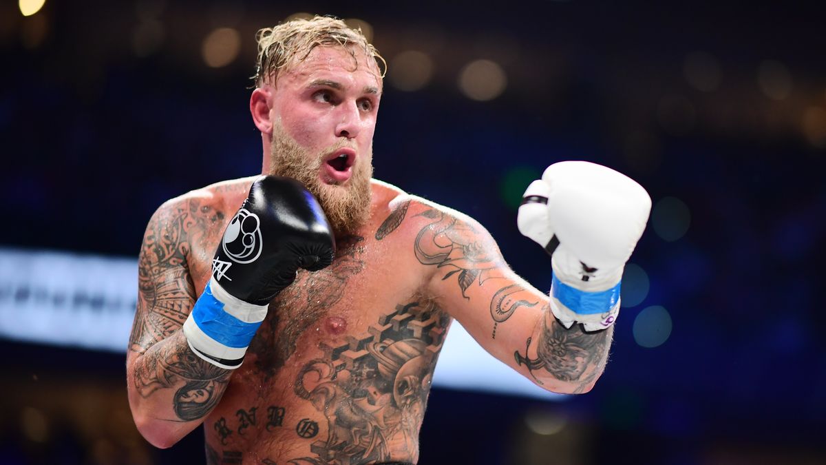TAMPA, FLORIDA - JULY 20: Jake Paul looks on during their cruiserweight fight against Mike Perry (not pictured) at Amalie Arena on July 20, 2024 in Tampa, Florida. (Photo by Julio Aguilar/Getty Images)