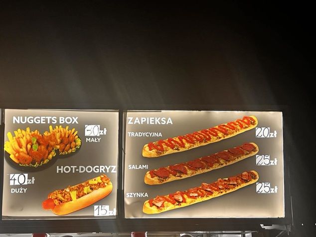 Na zdjęciu: menu przed PGE Narodowym