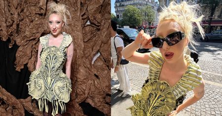 Odziana w ekstrawaganckie fatałaszki Luna lansuje się na Paris Fashion Week. Robi wrażenie?