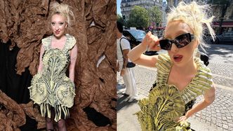 Odziana w ekstrawaganckie fatałaszki Luna lansuje się na Paris Fashion Week. Robi wrażenie?