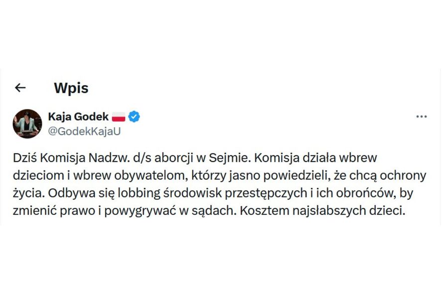 Kaja Godek o aborcji w Sejmie