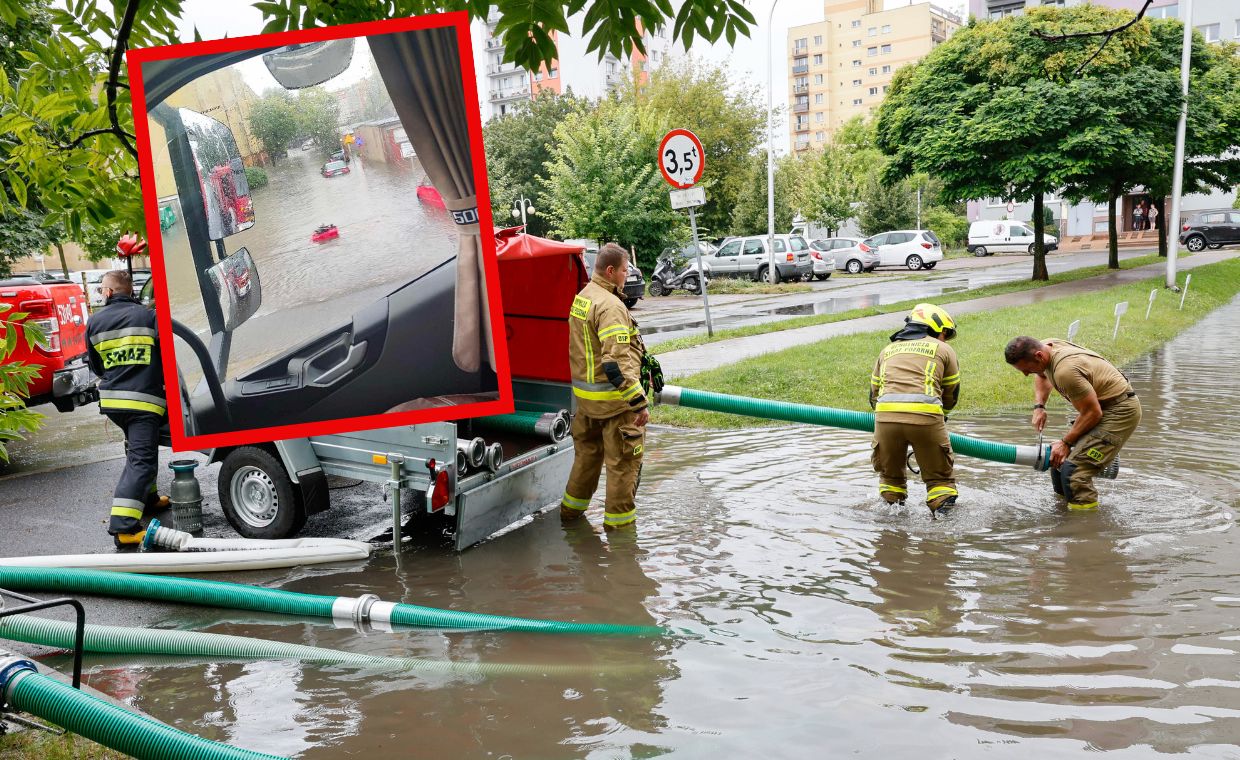 Ulice i auta pod wodą. Żywioł szaleje nad Polską