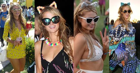Paris z uszkami bawi się na Coachella (ZDJĘCIA)