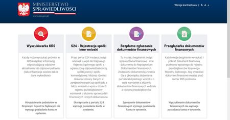 Ministerstwo Sprawiedliwości robi porządki w swoim portalu. Kilkugodzinne utrudnienia dla firm