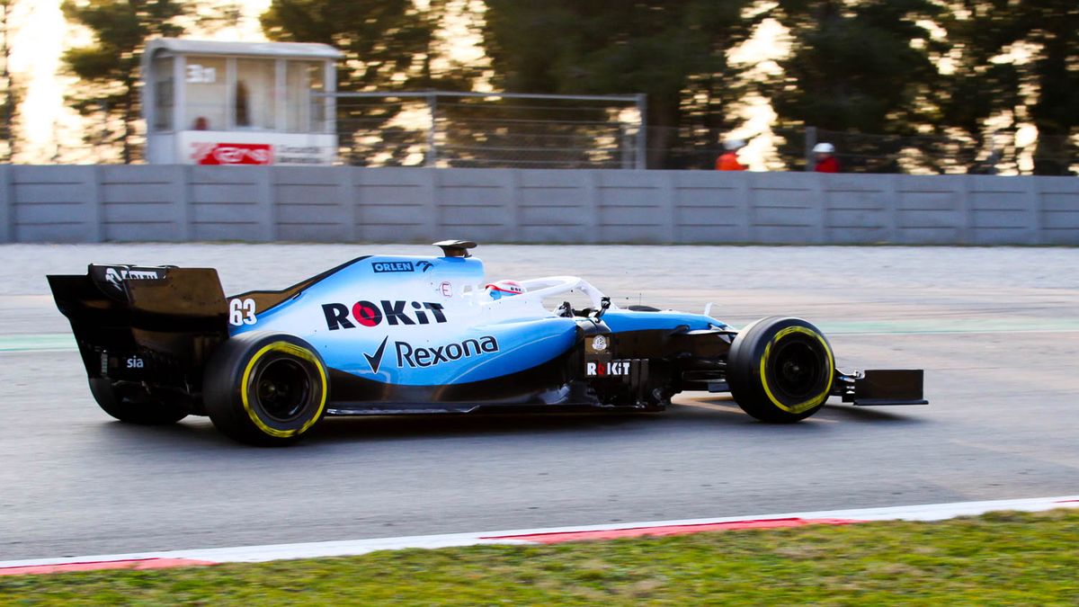 WP SportoweFakty / Katarzyna Łapczyńska / Na zdjęciu: George Russell pod koniec środowej sesji testowej