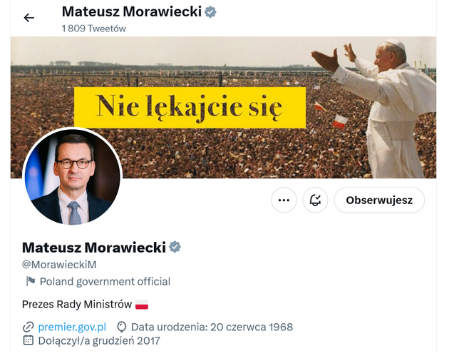 Profil Mateusza Morawieckiego