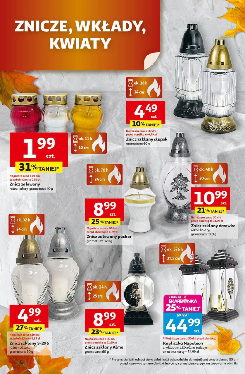 Ceny w Auchan na 1 listopada