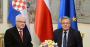 Bronisław Komorowski z prezydentem Chorwacji o szczycie w Wilnie