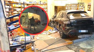 Pijana wjechała Porsche w aptekę. Jest nagranie