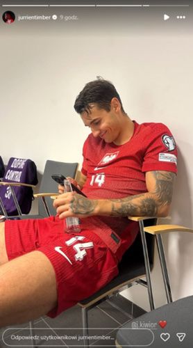 Na zdjęciu: Jakub Kiwior, któremu zdjęcie wykonał Jurrien Timber