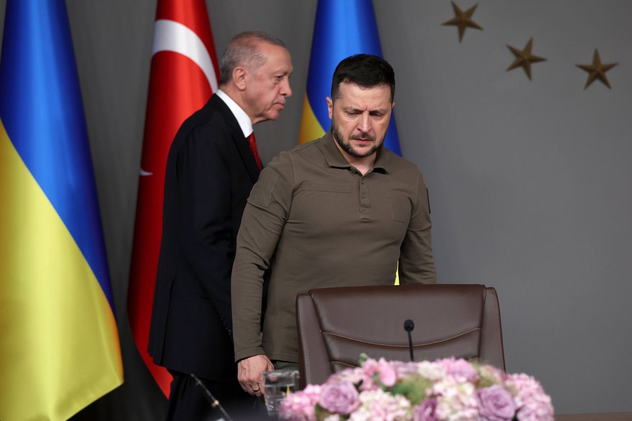 Recep Tayyip Erdogan and Volodymyr Zelensky