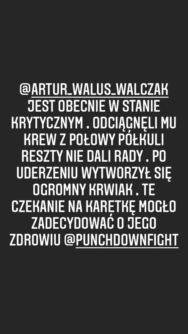 Bonus BGC relacjonuje stan Artura Walczaka