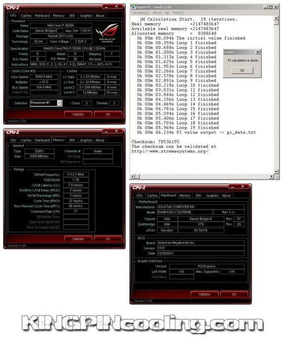 wynik uzyskany w benchmarku SuperPi 1M