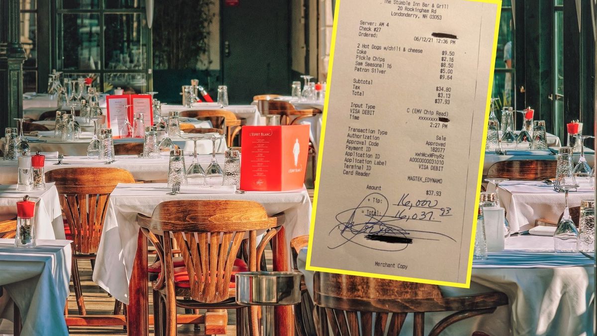 Klient jednego z barów w amerykańskim stanie New Hampshire płacąc za swoje zamówienie zostawił kelnerom gigantyczny napiwek.