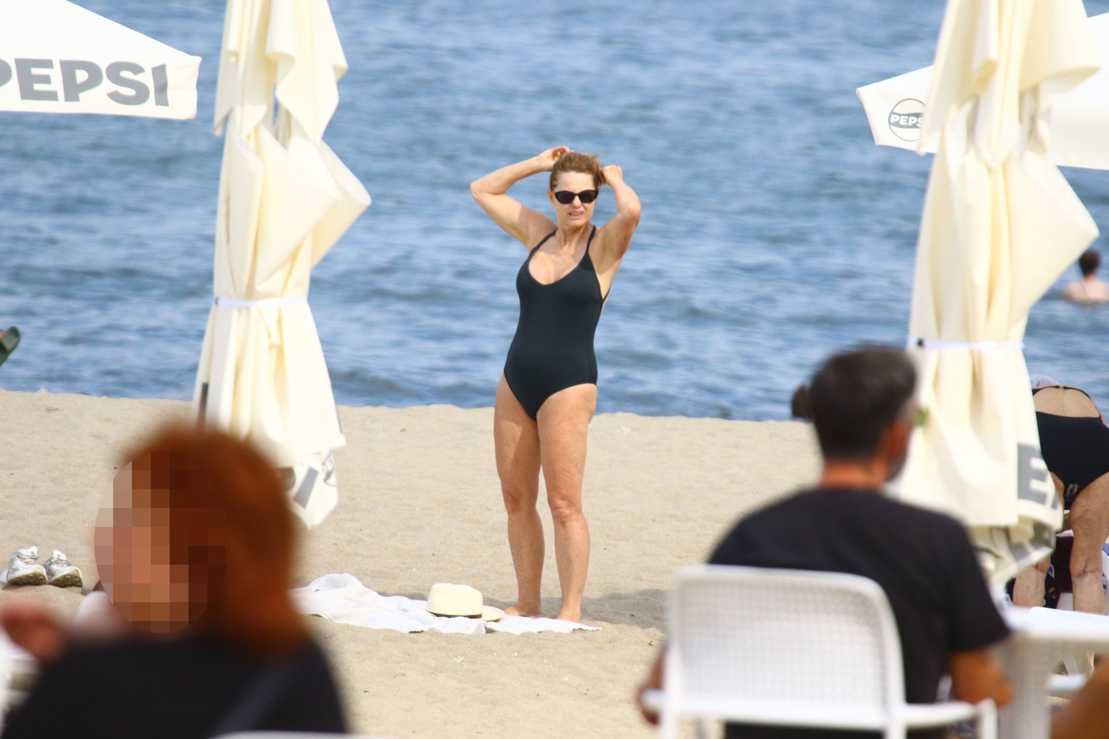 Ewa Skibińska na plaży 