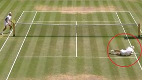 Novak Djoković na łopatkach. Efektowna akcja w finale Wimbledonu (wideo)