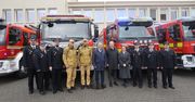 Nowoczesne wozy dla straży pożarnej w województwie śląskim. Uroczyste przekazanie w Katowicach