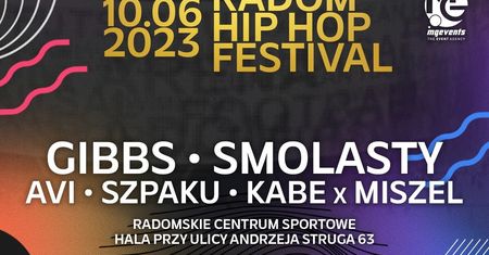 Pierwsza edycja RADOM HIP-HOP FESTIVAL rusza już za moment. Największe gwiazdy rapu na jednej scenie już 10 czerwca 2023!