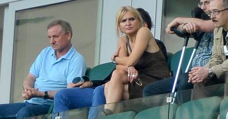 Monika Olejnik na meczu Legii