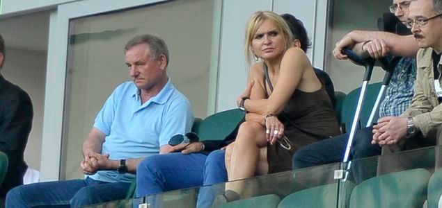 Monika Olejnik na meczu Legii