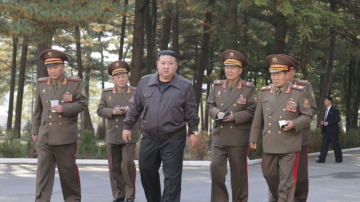 Temporary
In this photo provided by the North Korean government, North Korean leader Kim Jong Un, center, visits the headquarters of the North Korean People?s Army?s 2nd Corps at an undisclosed place in North Korea Thursday, Oct. 17, 2024. Independent journalists were not given access to cover the event depicted in this image distributed by the North Korean government. The content of this image is as provided and cannot be independently verified. Korean language watermark on image as provided by source reads: "KCNA" which is the abbreviation for Korean Central News Agency. (Korean Central News Agency/Korea News Service via AP)